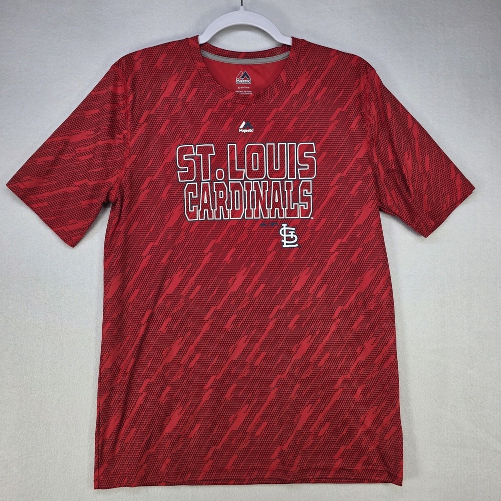 Majestic Authentic St. Louis Cardinals  Activewear Dryfit Tee - Youth XL, Red
